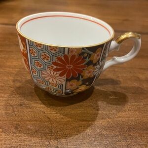 Vintage Japanese Arita Imari Fan Fine China Cup